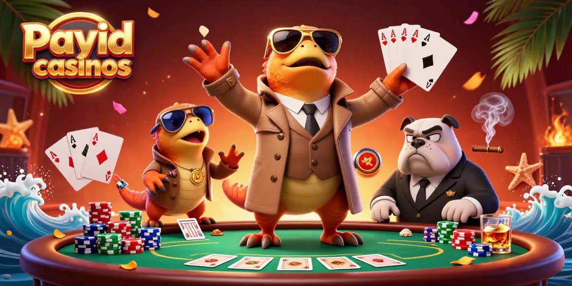Three raptors in a trench coat hilarious attempt at casino entry at payid casinos with poker elements.