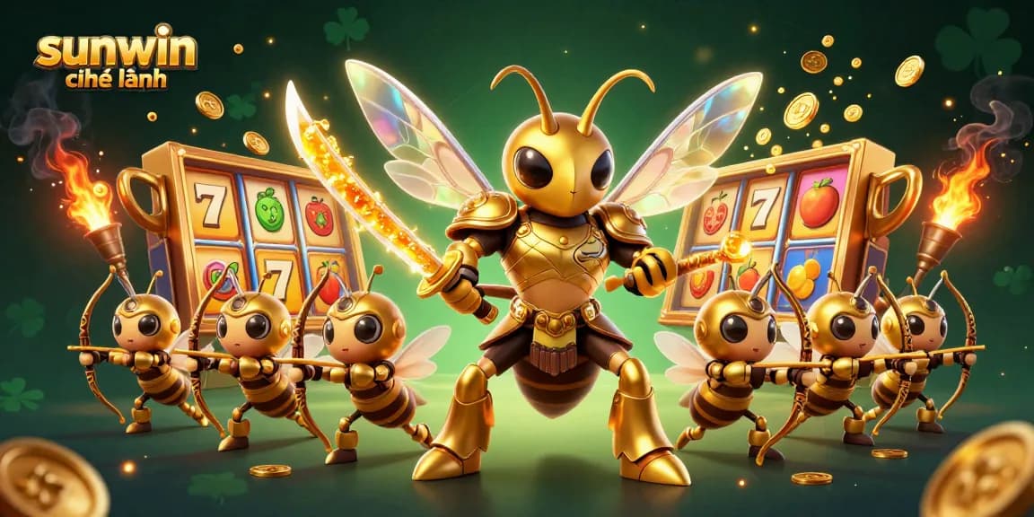 Spin the reels with the captivating sunwin chính hãng golden hornet and his team in a dynamic casino adventure.